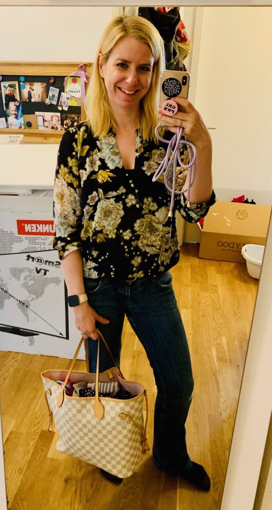 Outfit, Luis Vuitton Neverful Tasche